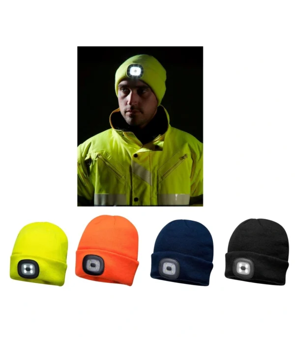 Portwest B029 Beanie LED Head Light USB Rechargeable